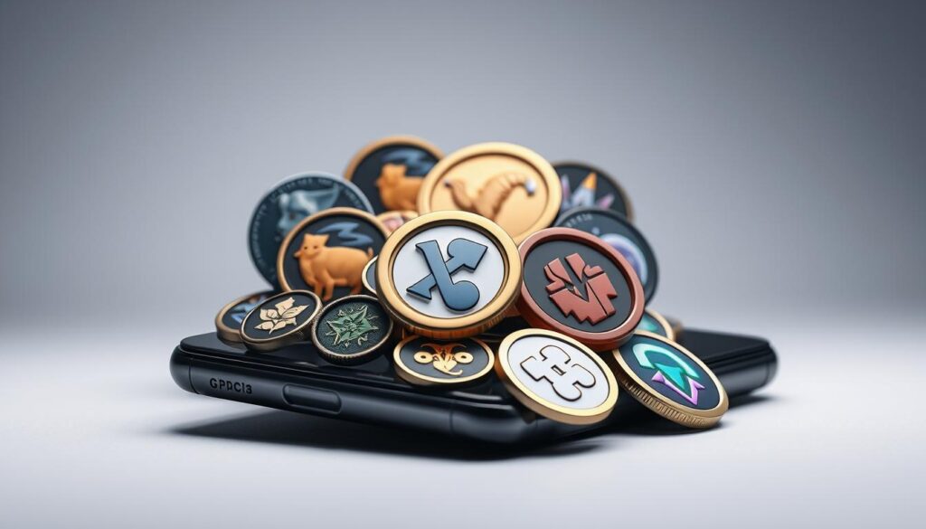 A meticulously crafted close-up view of various non-fungible tokens (NFTs) displayed prominently within the sleek and intuitive interface of the Trust Wallet application. The NFTs are depicted with exquisite detail, showcasing their unique digital artworks and animations. The background is a minimalist, subdued gradient that allows the NFTs to take center stage, highlighting their vibrant colors and intricate designs. The overall composition conveys a sense of seamless organization and efficient NFT management, reflecting the wallet's user-friendly capabilities. Soft, diffused lighting casts gentle shadows, accentuating the dimensional qualities of the digital assets. The image aims to inspire confidence in Trust Wallet's ability to securely store and showcase a user's valuable NFT collection.