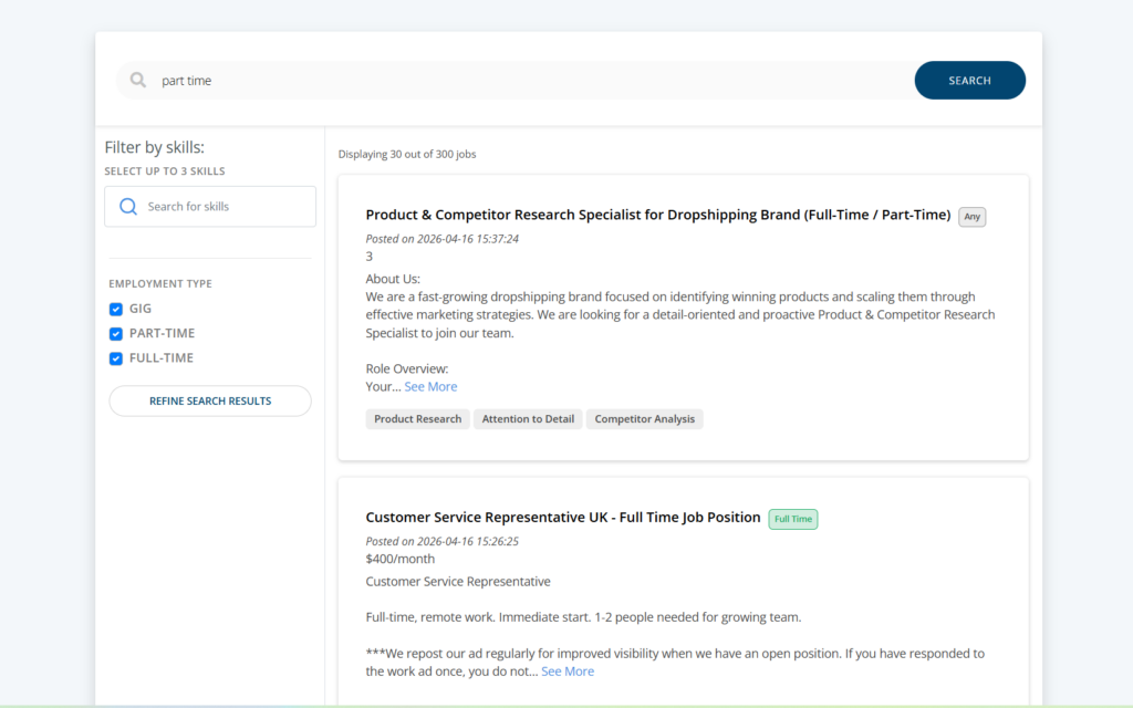 Online Part-Time Jobs